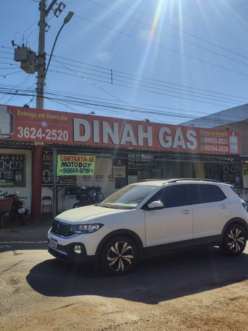 Loja Diná Gás vista da rua
